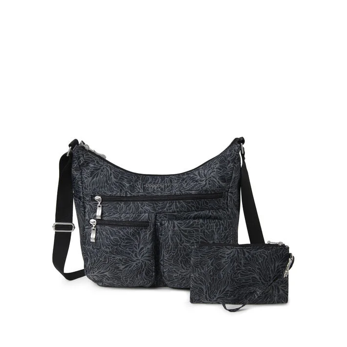 Trifold Wallet for Ample Space-Baggallini Everywhere Crossbody Bagg With RFID Removable Wristlet Wallet