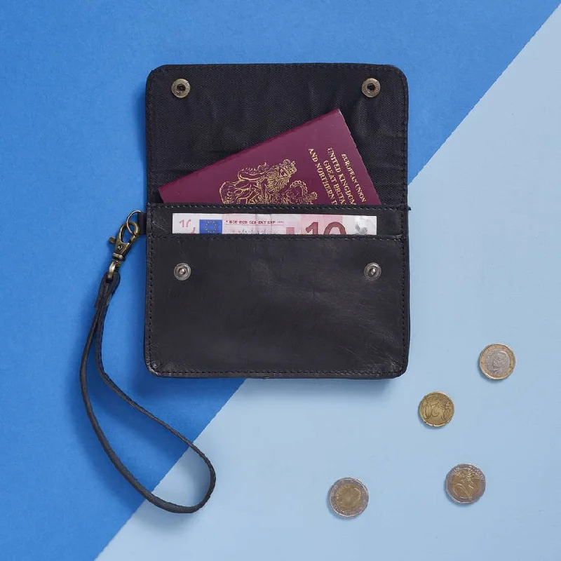 Card Case for Snowboarders for Sports-Leather Travel Wallet