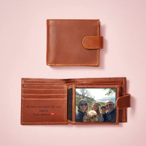 Card Case for Commuters for Transit-Personalised Leather Tri Fold Wallet with RFID