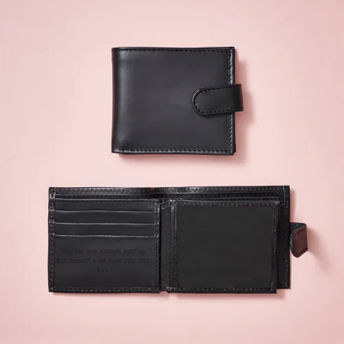 Card Case with Embossed Design for Stylish-Personalised Leather Tri Fold Wallet with RFID