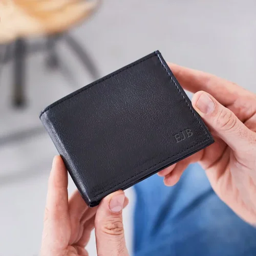 Wallet for Travel Use for On-The-Go-Leather Wallet with Coin Section and RFID