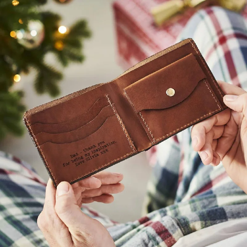 Wallet with Phone Pocket for Handy-Leather Wallet With Secret Message