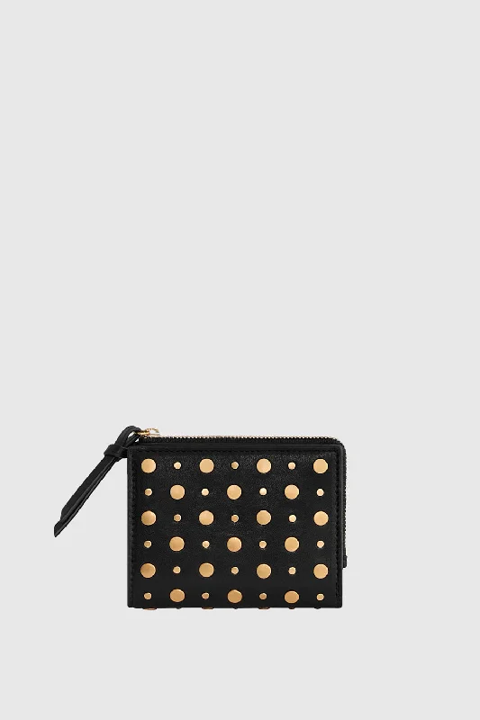 Card Case for Beach Use for Relaxed-Megan Slim Wallet With Studs