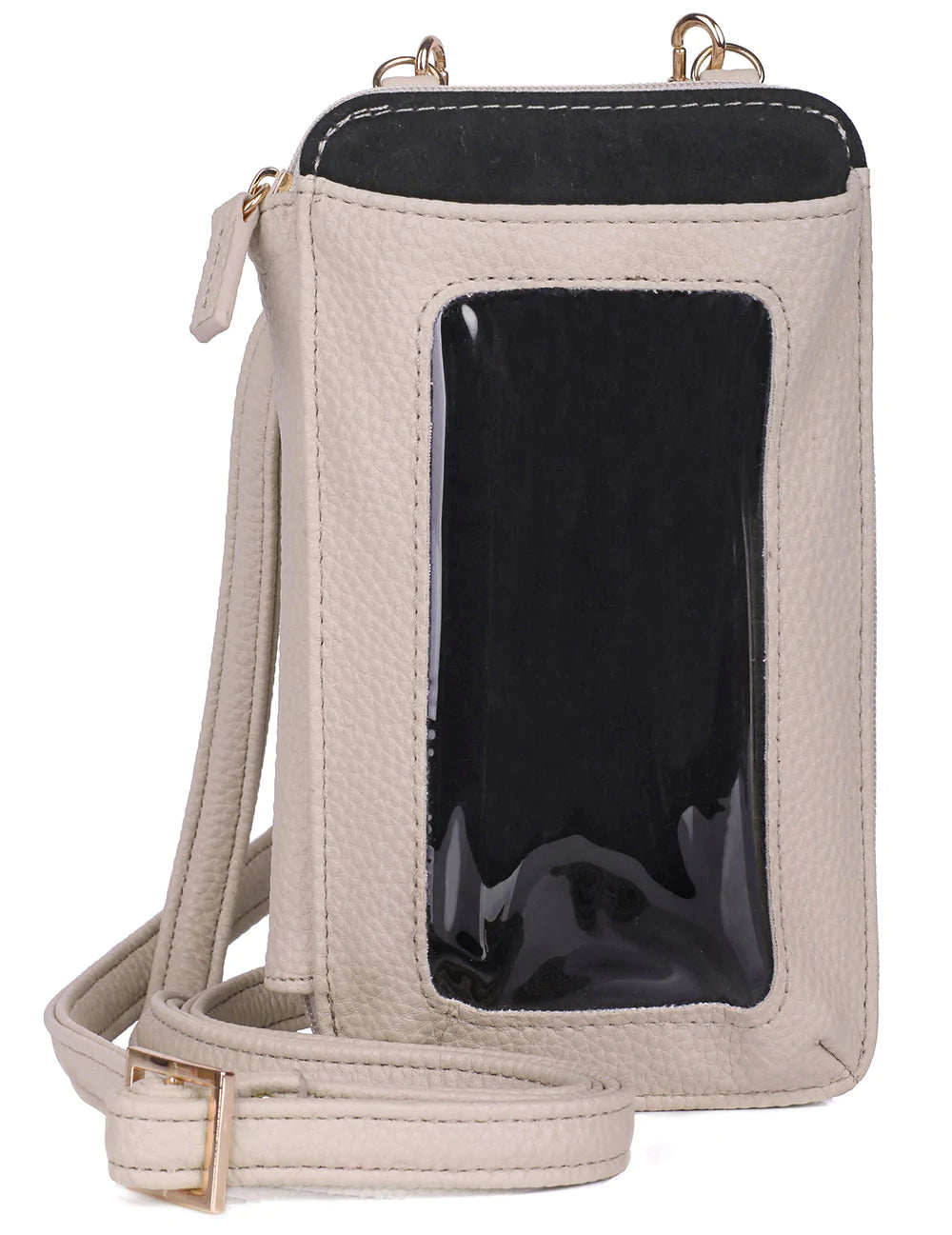 Front Pocket Wallet for Convenience-Julia Buxton Vegan Leather RFID Everywhere Crossbody Cellphone Wallet Bag- $17.50