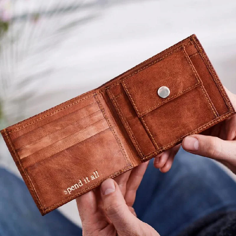 Wallet for Special Occasions for Formal-Simple Leather Wallet with Coin Section