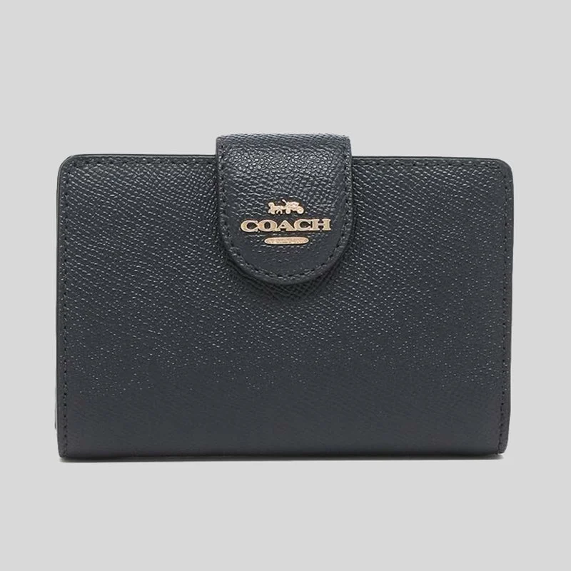 Canvas Wallet for Casual Style-Coach Medium Corner Zip Wallet Midnight RS-6390