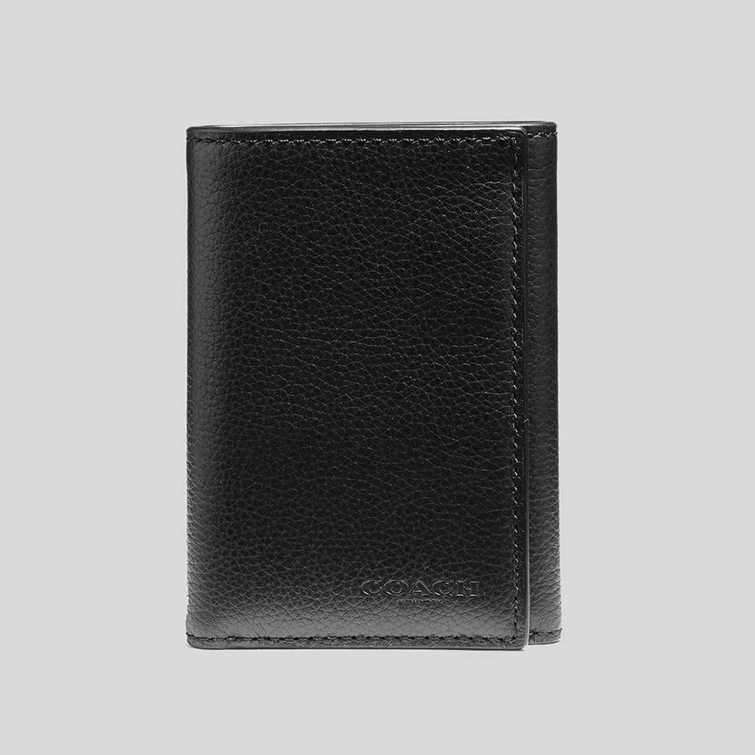 Gift Card Case for Present-COACH Trifold Wallet Black RS-23845