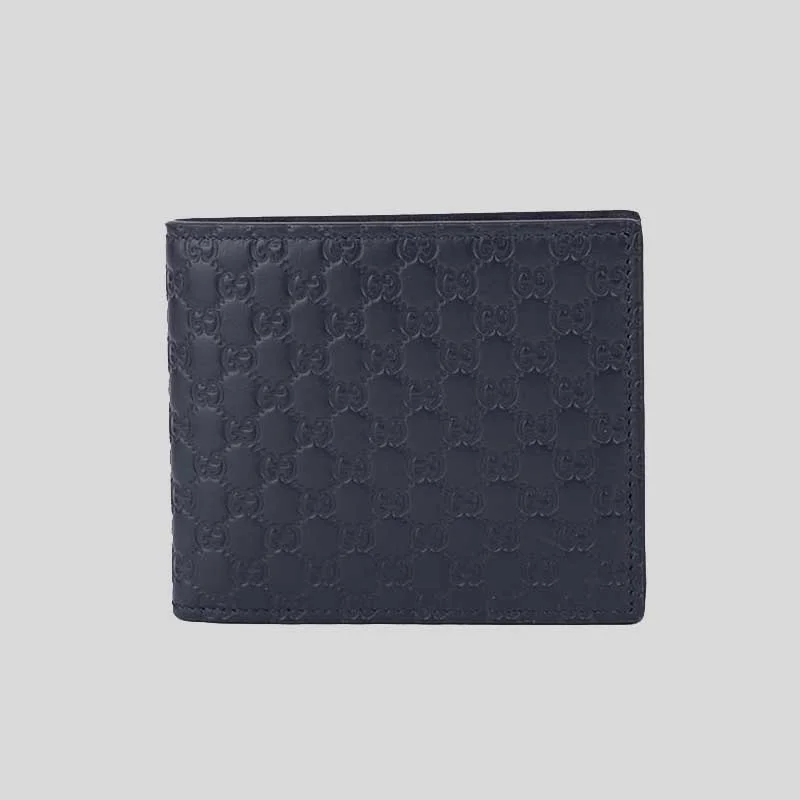 Card Case for Parents for Family-GUCCI Men's Microguccissima GG Logo Leather Coin Wallet NAVY RS-544472