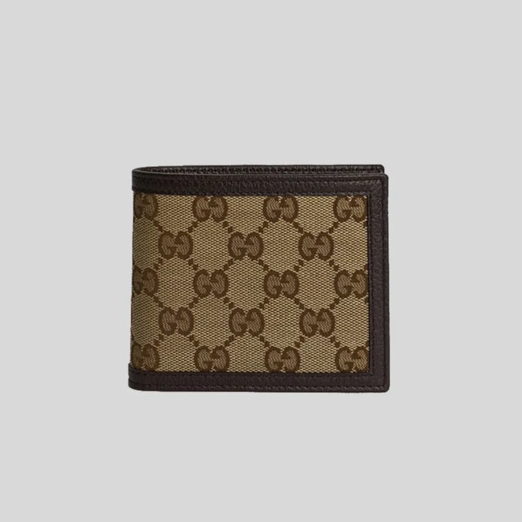 Card Case for Skiers for Snow-GUCCI Men's Signature Bifold Wallet Brown RS-260987