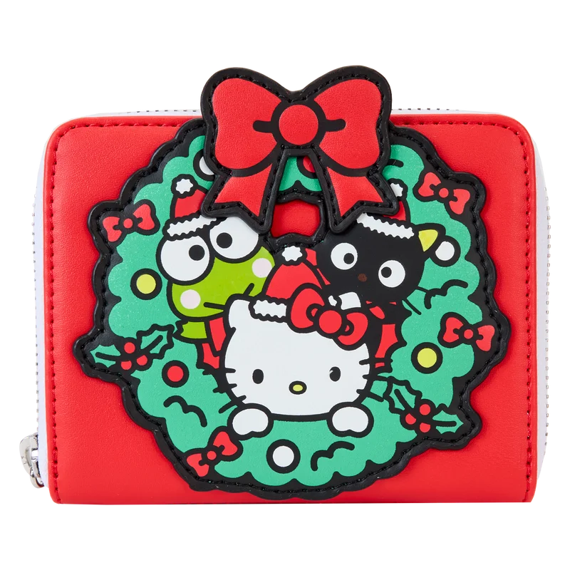 Wallet with Phone Pocket for Handy-Hello Kitty and Friends x Loungefly Winter Wonderland Zip Wallet