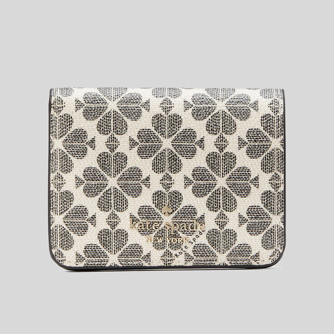 Card Case for Office Use for Desk-KATE SPADE Signature Spade Flower Small Bifold Wallet Black Multi RS-KG493