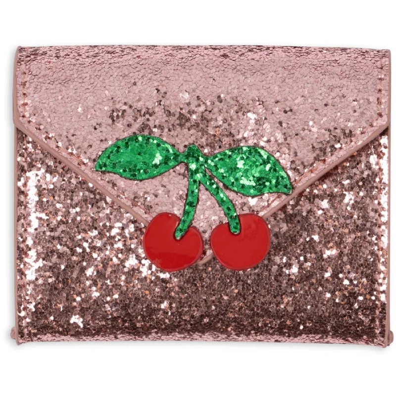 Card Case for Engineers for Design-Konges Sløjd Pink Glitter Love Letter Wallet