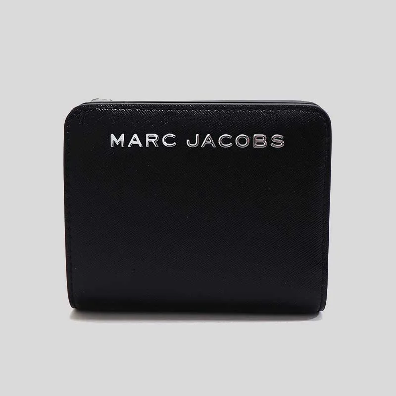 Card Case for Beach Use for Relaxed-MARC JACOBS Bifold Wallet In Patent Black RS-4S4SMP002S02