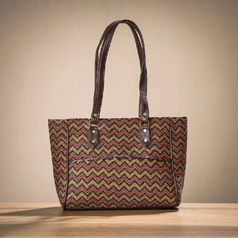 Shoulder bags featuring snake texture for wild luxe -Multicolor - Handcrafted Cotton Shoulder Bag