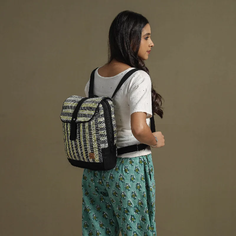 Shoulder bags with thick straps for comfy wear -Multicolor - Upcycled Weave Handcrafted Mini Backpack