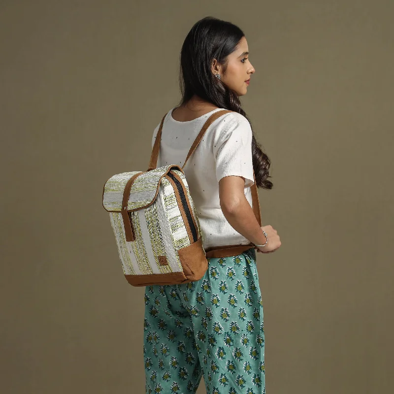 Shoulder bags inspired by timeless satchel bags -Multicolor - Upcycled Weave Handcrafted Mini Backpack