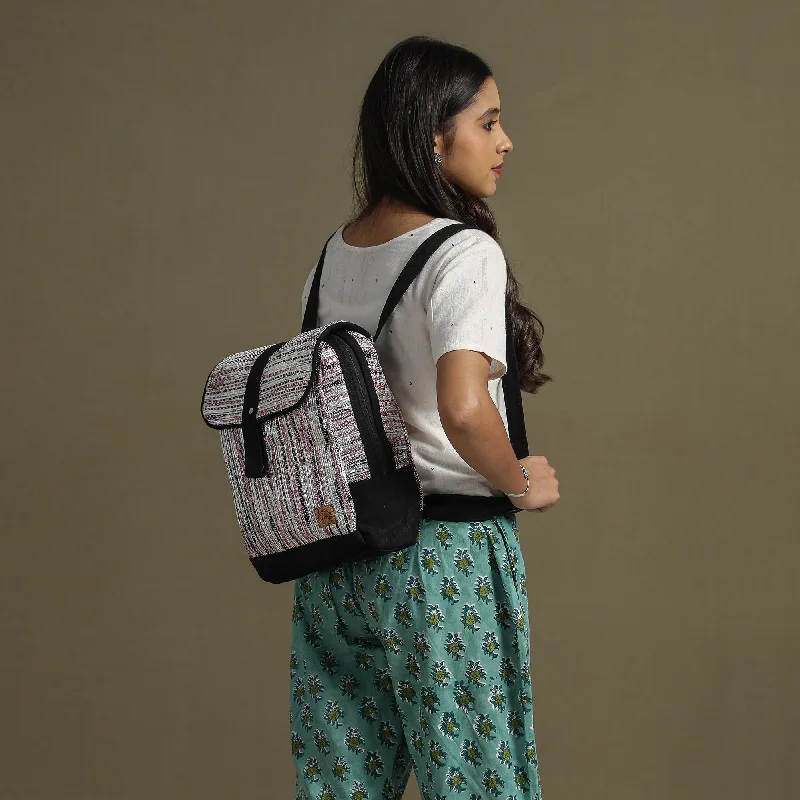 Shoulder bags with slim shapes for subtle luxe -Multicolor - Upcycled Weave Handcrafted Mini Backpack