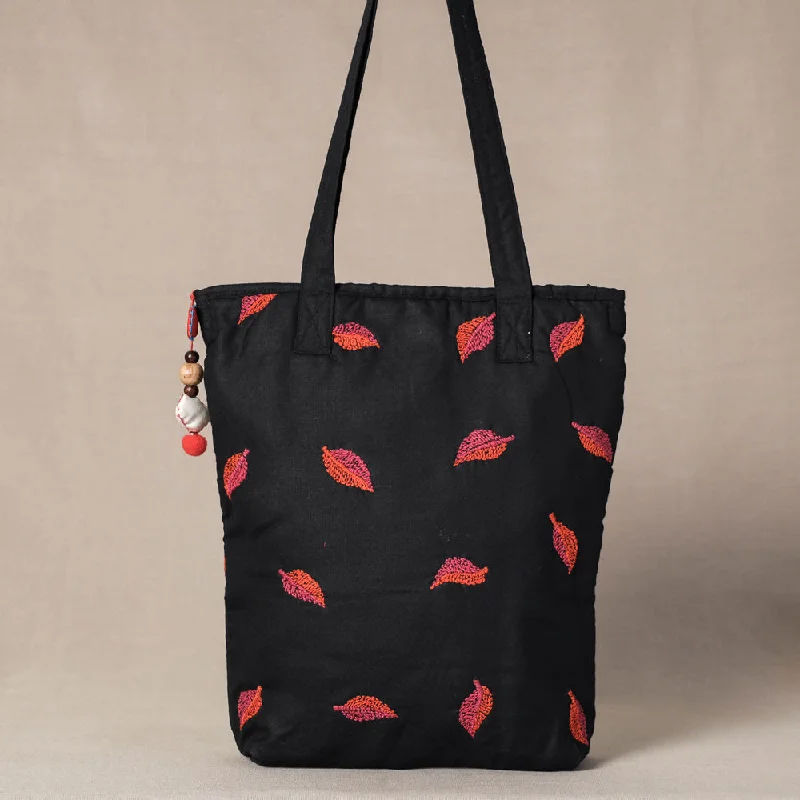 Chic shoulder bags perfect for stylish daily outings -Black - Chandi Maati Tagai Work Tote Bag