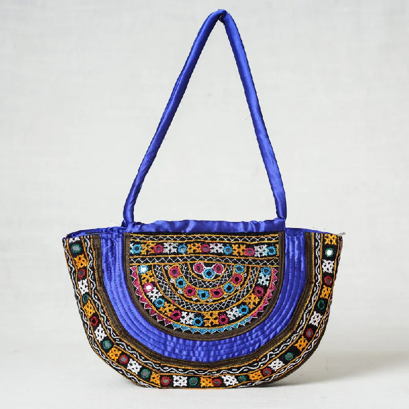 Shoulder bags perfect for teens with fun prints -Multicolor - Kutchi Embroidery Mirror Work Shoulder Bag