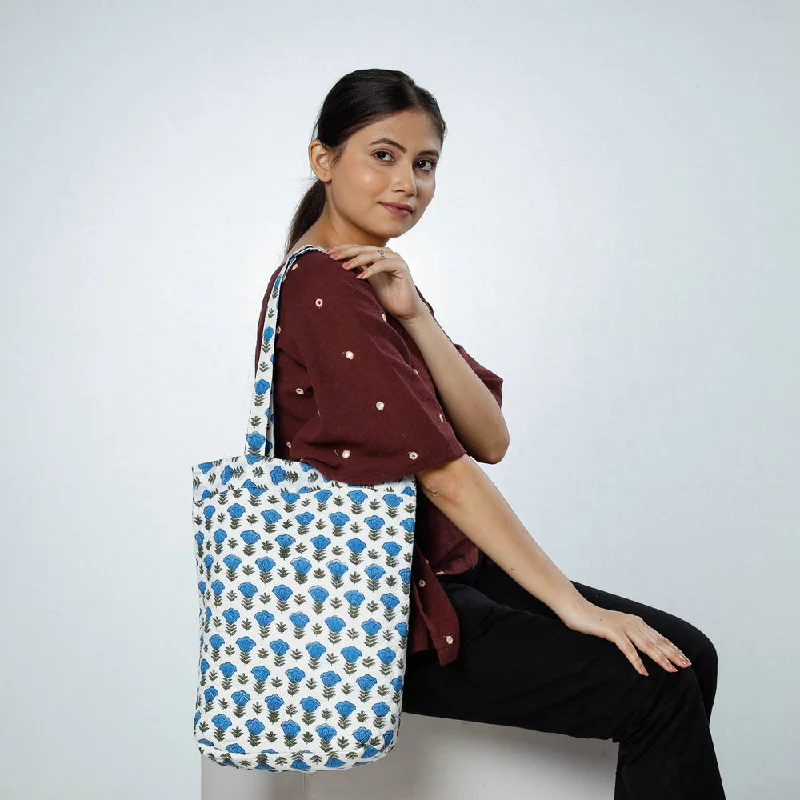 Shoulder bags great for parents with big space -Multicolor - Handcrafted Quilted Sanganeri Block Printed Shoulder Bag