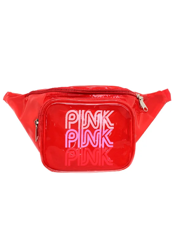 Structured leather tote bags for women who love classic and elegant designs -Pink Lady Jelly Fanny Pack in Red