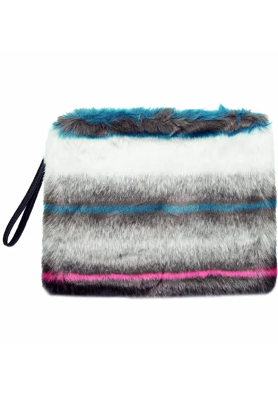 Luxury tote bags with gold accents for a touch of elegance and glamour -Rabbit Faux Fur Clutch Handbag