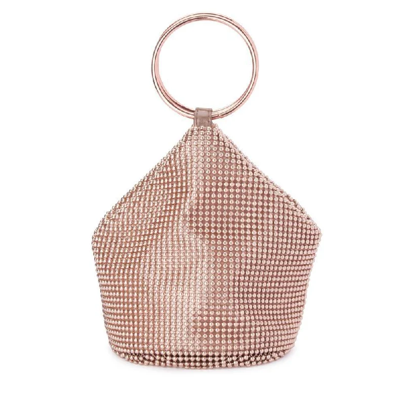 Stylish canvas tote bags with leather accents for a mix of materials -BIANCA Ball Mesh Handle Bag