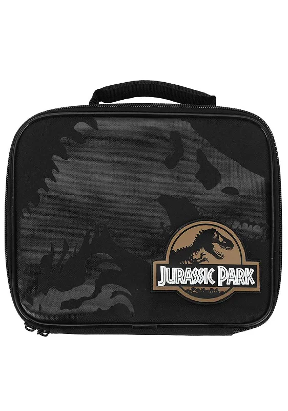 Canvas tote bags with inspirational quotes for a motivational, personalized accessory -Jurassic Park Ingen Camo Lunch Tote