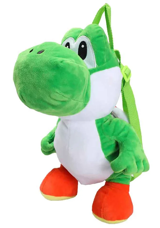 Beach tote bags with water-resistant fabrics for outdoor adventures and travel -Nintendo Super Mario Yoshi Plush Backpack