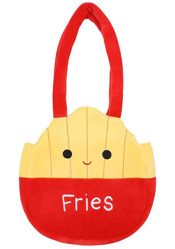 Structured leather tote bags for women who love classic and elegant designs -Squishmallows Floyd The Fries Plush Tote Bag