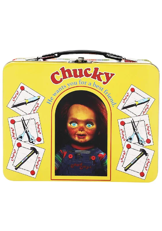 Monogrammed cotton tote bags with initials for a classy and personal gift -Chucky Good Guys Lunch Box Crossbody Bag