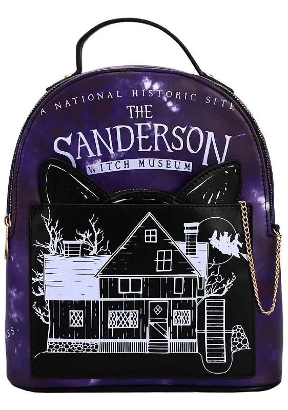 Embellished tote bags with beads or sequins for a glamorous, party-ready look -Disney Hocus Pocus Sanderson Museum Mini Backpack