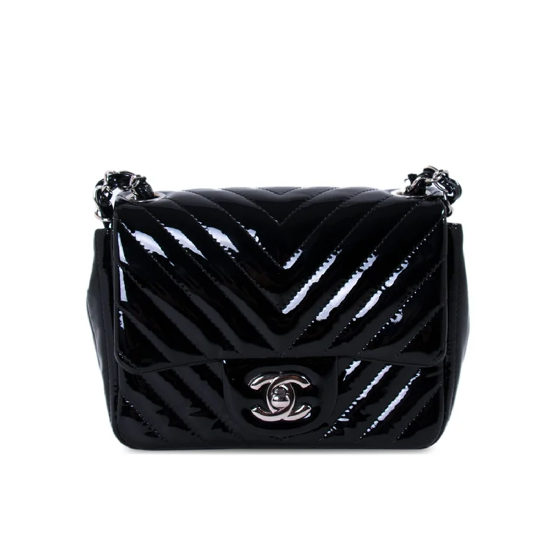 Shoulder bags inspired by French timeless chic -Chanel Classic Mini Square Chevron Flap Bag