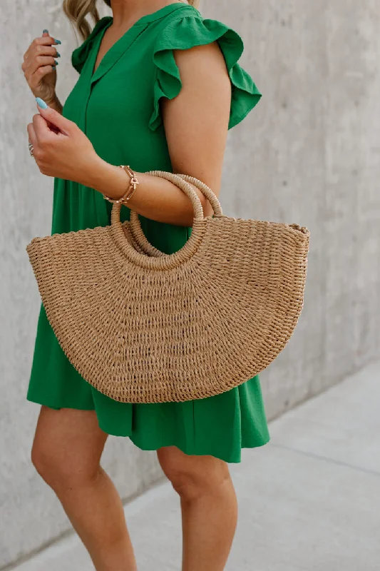 Trendy oversized tote bags for beach days, travel, or shopping trips -DAY DATE BRAIDED STRAW BAG