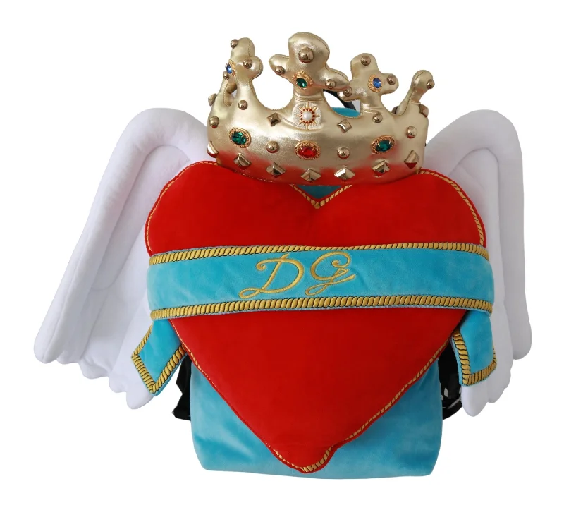 Fun fruit print tote bags for quirky, playful, and youthful fashion choices -Dolce & Gabbana Jeweled Heart Wings Backpack