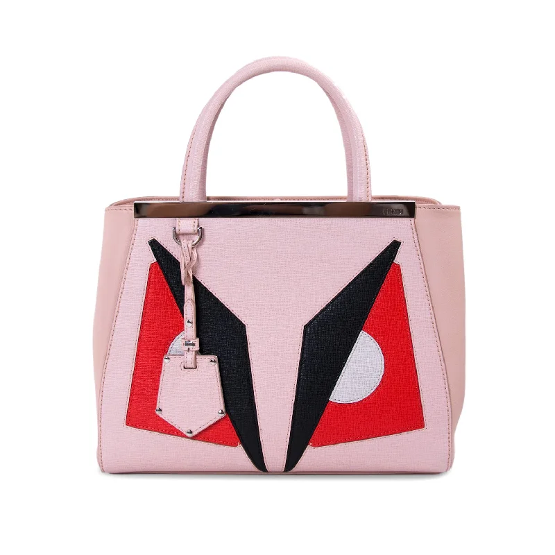 Designer shoulder bags with iconic brand detailing -Fendi Petite 2Jours Monster Tote Bag