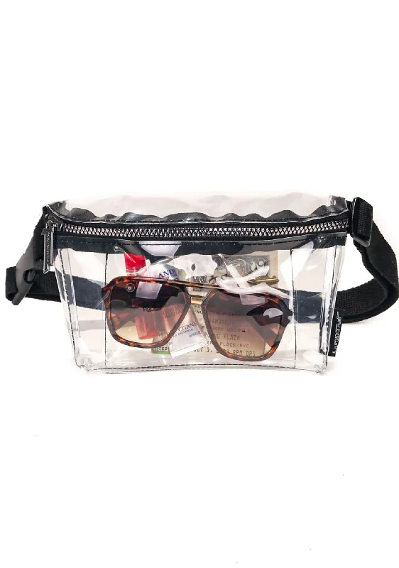 Striped tote bags for a nautical-inspired look and casual style -Ultra Slim Clear Bag Policy Fanny Pack