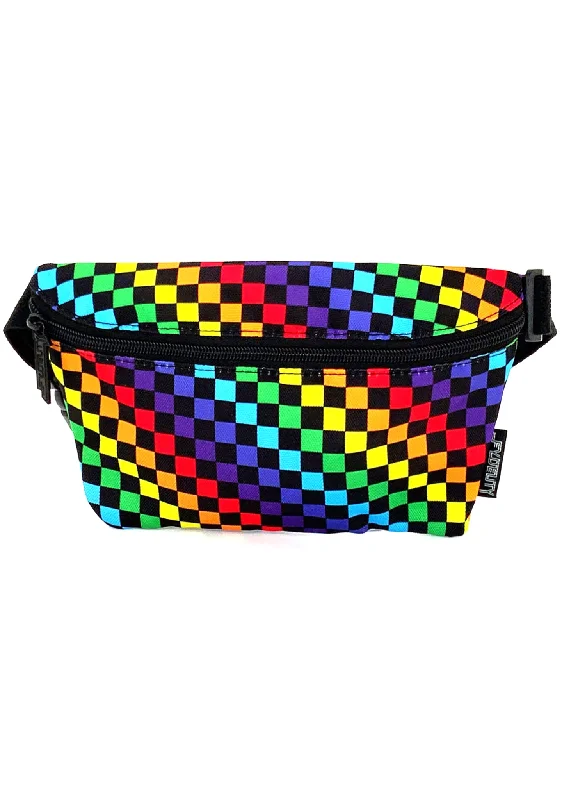 All-leather tote bags with minimalist designs for an elegant, versatile accessory -Ultra Slim Bold & Proud Rainbow Fanny Pack