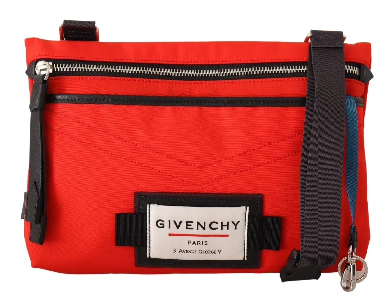 Canvas tote bags with motivational quotes for positive, inspiring daily reminders -Givenchy Chic Red and Black Downtown Crossbody Bag