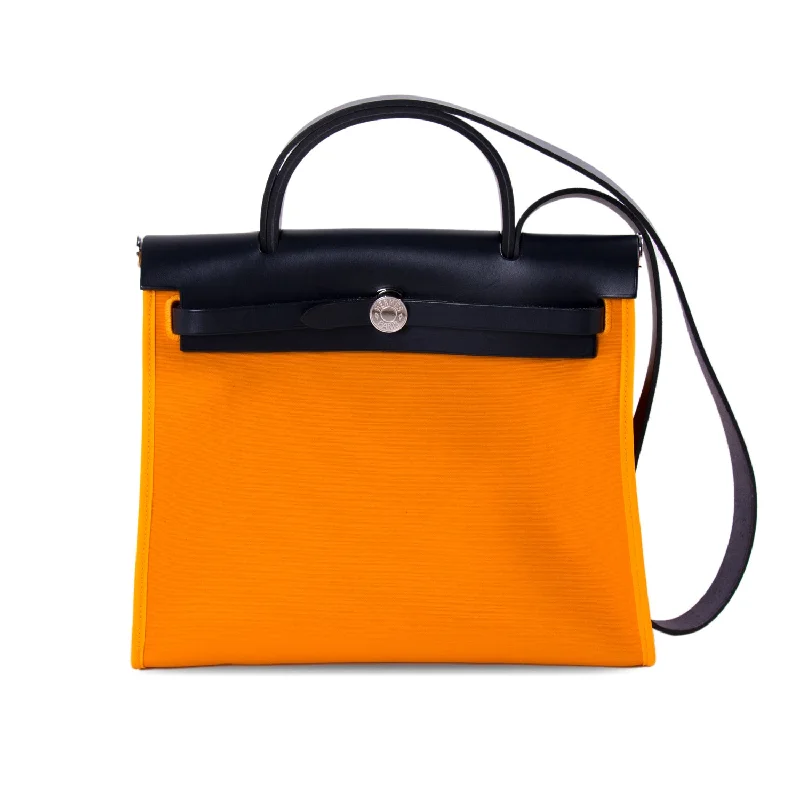 Shoulder bags with mesh accents for airy charm -Hermès Herbag Zip 31 Tricolor Model 2016