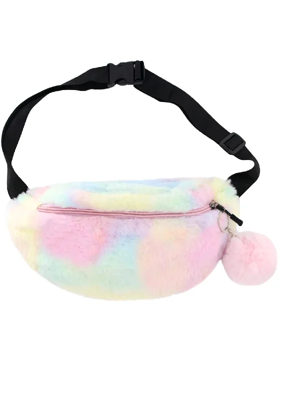 Small tote bags with a minimalist design for casual and chic styles -Cotton Candy Dream Plush Fanny Pack