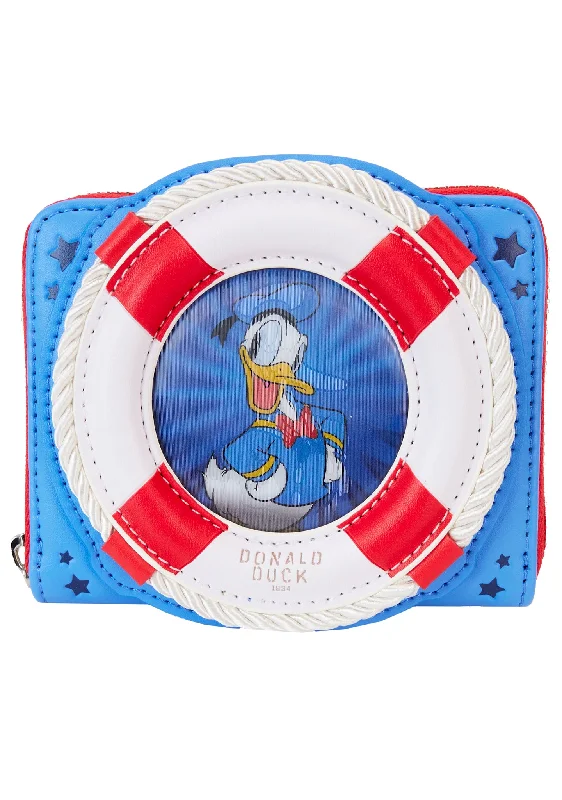 Monogrammed tote bags with initials or names for customized, elegant gifts -Disney Donald Duck 90th Anniversary Zip Around Wallet