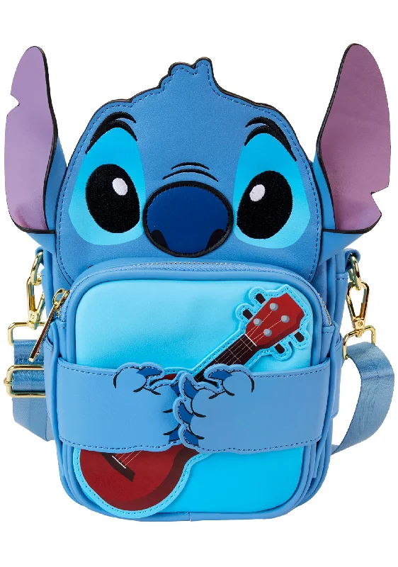 Stylish canvas tote bags with leather accents for a mix of materials -Disney Stitch Camping Crossbuddies Bag