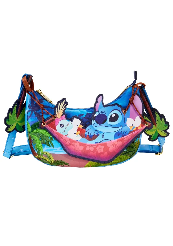 Personalized tote bags with photos or artwork for special event gifts -Disney Stitch Camping Cuties Hammock Crossbody Bag