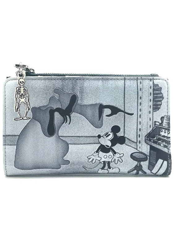 Personalized tote bags with custom text or quotes for meaningful gifts -X LASR Exclusive Disney The Haunted House Mickey Flap Wallet