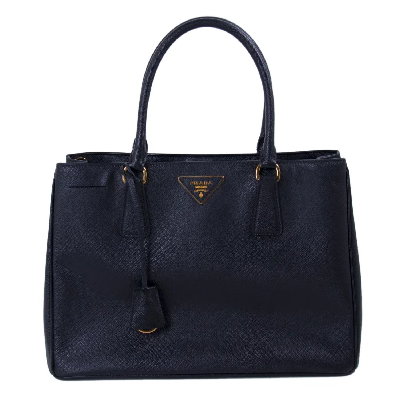 Shoulder bags with snap closures for sleek flair -Prada Medium Saffiano Lux Tote