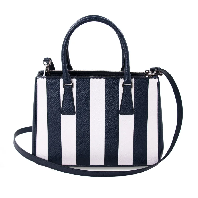 Shoulder bags with thick straps for comfy wear -Prada Saffiano Lux Galleria Double Zip Tote