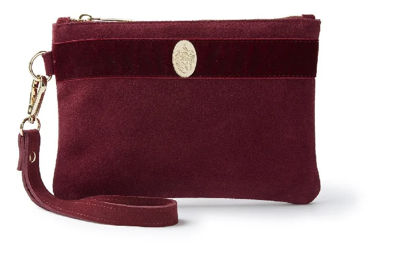 Minimalist canvas tote bags with clean lines and neutral colors for simple elegance -The Chelsworth Clutch Bag in Maroon