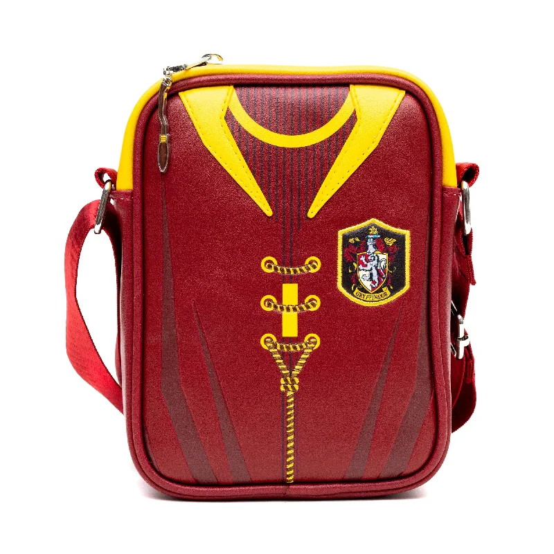 Minimalist canvas tote bags with clean lines and neutral colors for simple elegance -The Wizarding World of Harry Potter Vegan Leather Crossbody Bag with Adjustable Straps, Hogwarts Gryffindor Quidditch Uniform