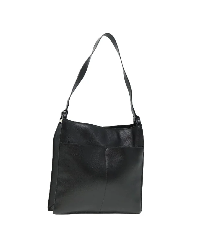 Shoulder bags featuring soft quilting for cozy chic -Leather Shoulder Bag with Adjustable Strap